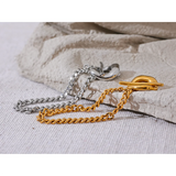 Stainless Steel Chain Bracelet 18K Plated Statement Jewelry