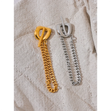 Stainless Steel Chain Bracelet 18K Plated Statement Jewelry