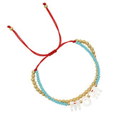 Crystal Ball Beaded Bracelet for Mom Lucky Red Rope Women Charm Bracelet