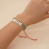 Crystal Ball Beaded Bracelet for Mom Lucky Red Rope Women Charm Bracelet