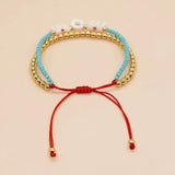 Crystal Ball Beaded Bracelet for Mom Lucky Red Rope Women Charm Bracelet