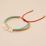 Crystal Ball Beaded Bracelet for Mom Lucky Red Rope Women Charm Bracelet