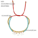 Crystal Ball Beaded Bracelet for Mom Lucky Red Rope Women Charm Bracelet