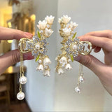 Retro Bell Orchid Flower Butterfly Fringe Hair Clip