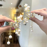 Retro Bell Orchid Flower Butterfly Fringe Hair Clip