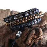 Boho Jasper Chip Beaded Wrap Bracelet Natural Stone Strand Women Gift