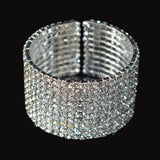 10 Rows Colorful Rhinestone Bracelets for Women