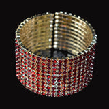 10 Rows Colorful Rhinestone Bracelets for Women