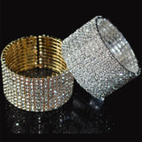10 Rows Colorful Rhinestone Bracelets for Women