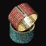 10 Rows Colorful Rhinestone Bracelets for Women