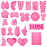 Heart Shape Keychain & Dog Paw Print Resin Molds for DIY Crafts