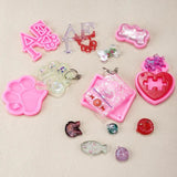 Heart Shape Keychain & Dog Paw Print Resin Molds for DIY Crafts