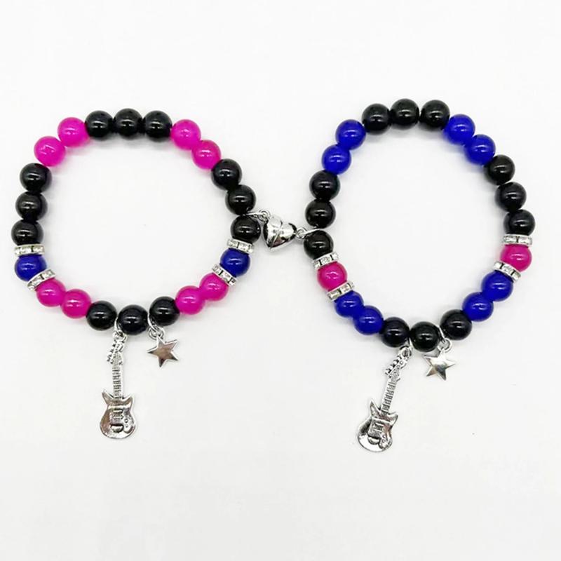 Heart Magnetic Matching Couple Bracelets Romantic Party Jewelry
