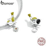 925 Silver Peach Pendant Bird Dragonfly Charms for Women Necklace or Bracelet
