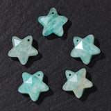 14mm Natural Stone Star Pendant Labradorite Amazonite Amethysts Beads