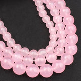 Pink Jaspe Quartz Crystal Cat Eye Opal Pearl Round Beads DIY Jewelry Making