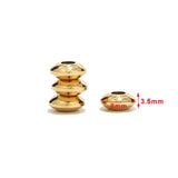 30pcs Stainless Steel Plated Charm Round Beads Connectors For DIY Jewelry