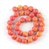 Orange Malachite Natural Stone Round Beads 4-12mm