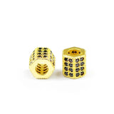 Geometric Zircon Hexagon Spacer Beads for Jewelry Making