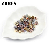 Geometric Zircon Hexagon Spacer Beads for Jewelry Making