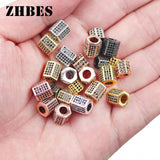 Geometric Zircon Hexagon Spacer Beads for Jewelry Making