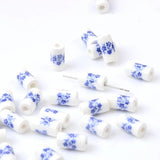 6x11mm Flower Patterns Porcelain Beads for Jewelry Making
