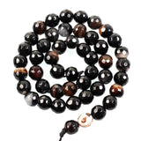 Faceted Veins Stripe Agates Round Beads 4-12MM for Jewelry Making