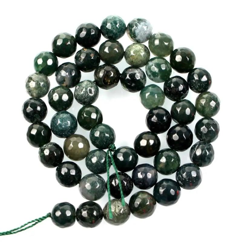 Green Agates Faceted Gem Loose Beads 4-12MM