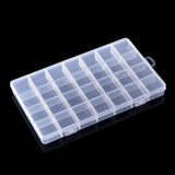 Rectangle Plastic Jewelry Box Compartment Storage Case Organizer
