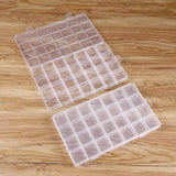 Rectangle Plastic Jewelry Box Compartment Storage Case Organizer