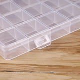 Rectangle Plastic Jewelry Box Compartment Storage Case Organizer