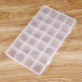 Rectangle Plastic Jewelry Box Compartment Storage Case Organizer