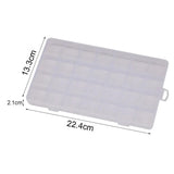 Rectangle Plastic Jewelry Box Compartment Storage Case Organizer
