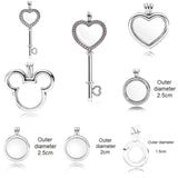 925 Silver Pendant Magnetic Living Memory Locket A-Z Charms Necklace