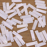 50 PCS Rectangle Shell Charms Mother of Pearl Top Hole DIY