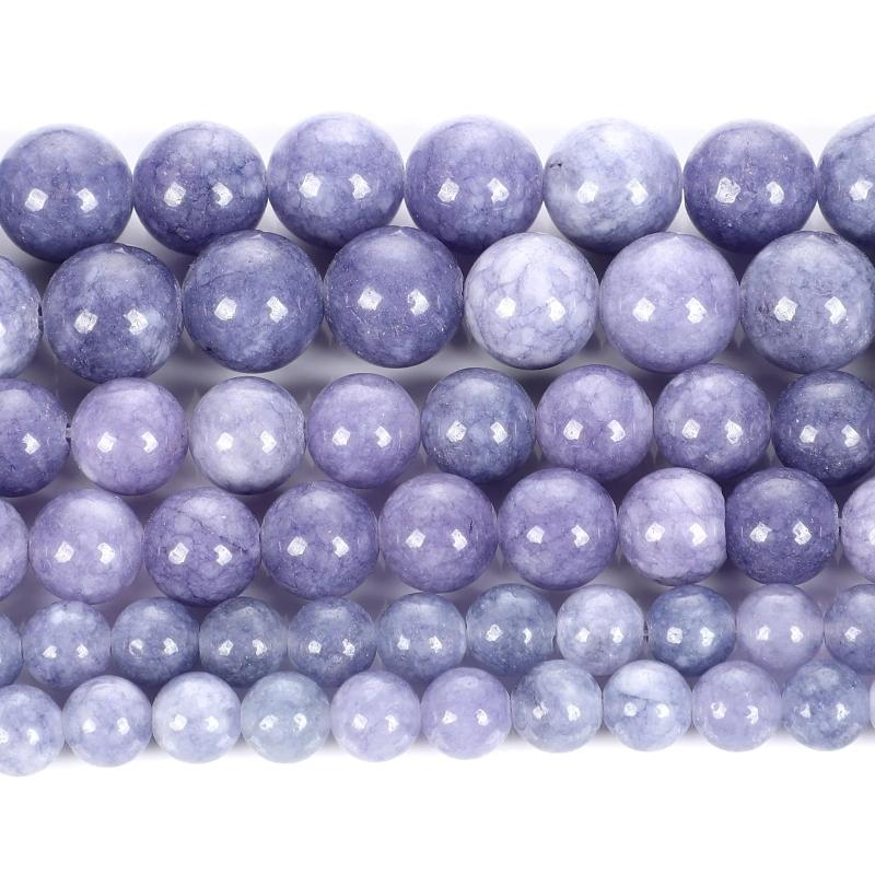 Natural Stone Beads Charm Lavender Beads Round Loose Spacer Bead 4-12MM