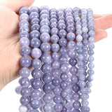 Natural Stone Beads Charm Lavender Beads Round Loose Spacer Bead 4-12MM