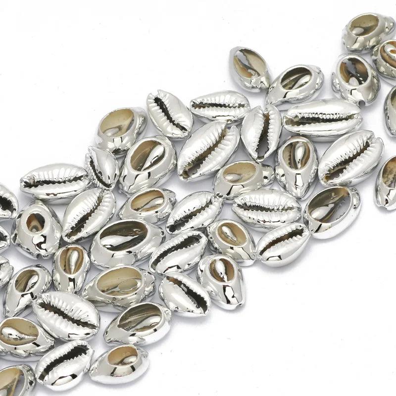 10-50pcs Mixed Oval Conch Shell Spacer Beads Jewelry Making DIY Charm