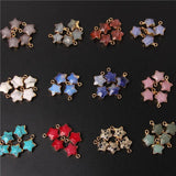 Star Pendant Natural Stone Quartz Charm for Jewelry Making