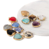 Star Pendant Natural Stone Quartz Charm for Jewelry Making