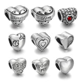4pcs Stainless Steel Beads 5mm Hole Pando Bead Shaped Charms