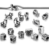 4pcs Stainless Steel Beads 5mm Hole Pando Bead Shaped Charms