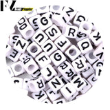 6mm Acrylic Letter Beads Square Mix for Jewelry Making DIY