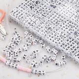 6mm Acrylic Letter Beads Square Mix for Jewelry Making DIY