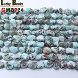 8-10mm Larimar Bead for DIY Jewelry Making 15in