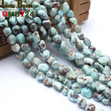 8-10mm Larimar Bead for DIY Jewelry Making 15in
