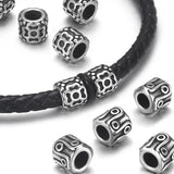 4pcs Stainless Steel Beads Charms for Leather Jewelry Bracelet Making