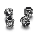 4pcs Stainless Steel Beads Charms for Leather Jewelry Bracelet Making