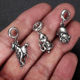 2pcs Stainless Steel Animal Dangle Beads for Pandora Bracelets