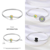 925 Silver Heart Shaped Snake Chain Bracelet for Women